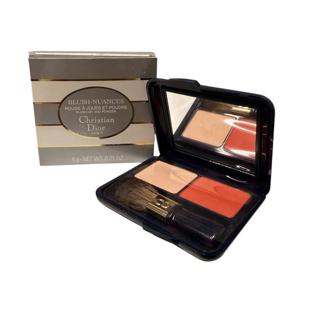 1970's Vintage Christian Dior Blush-Nuances compact duo W/powder 970 Dragon RARE
